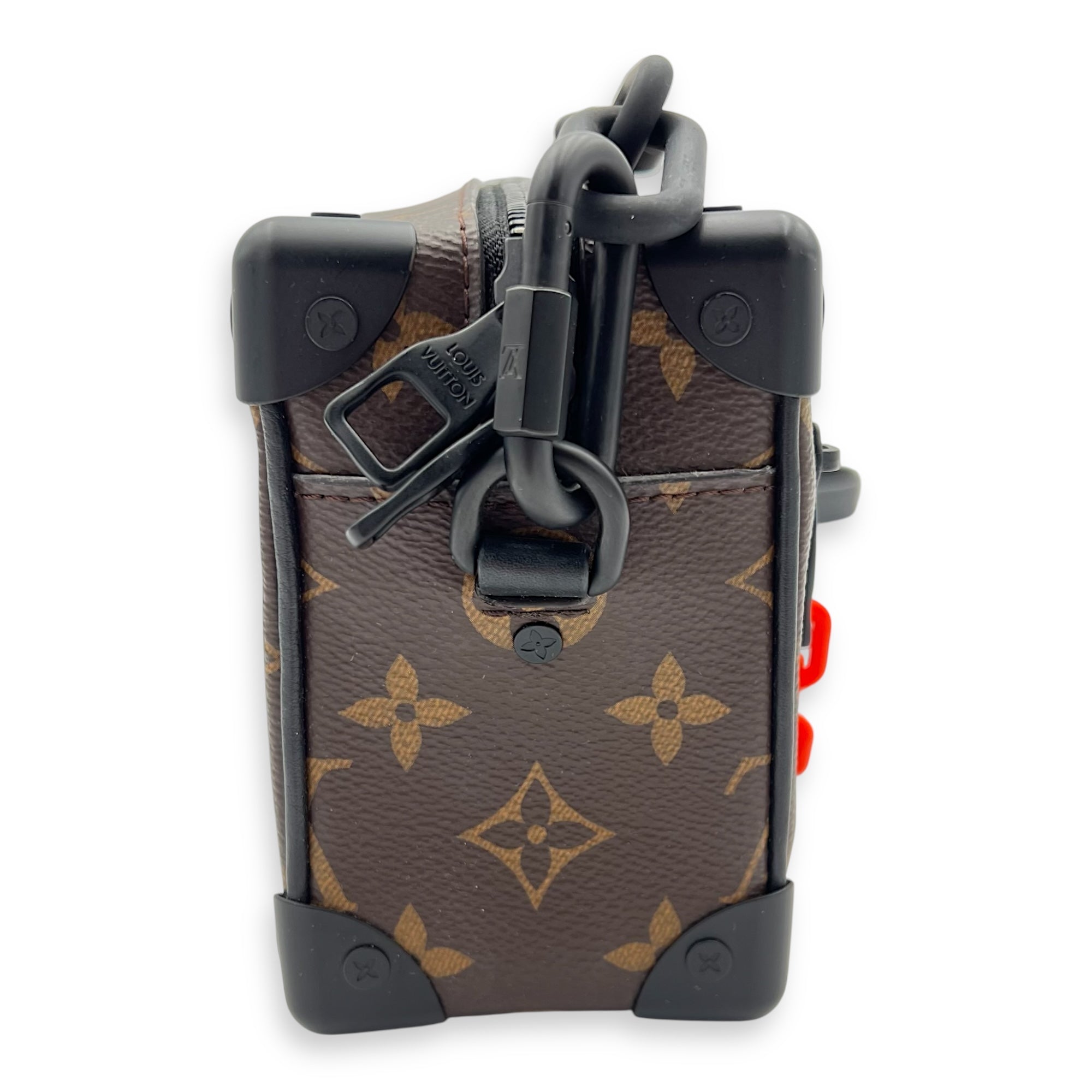 Soft Trunk Crossbody Bag Brown in Monogram Coated Canvas, Lacquered Metal hardware - Image 5