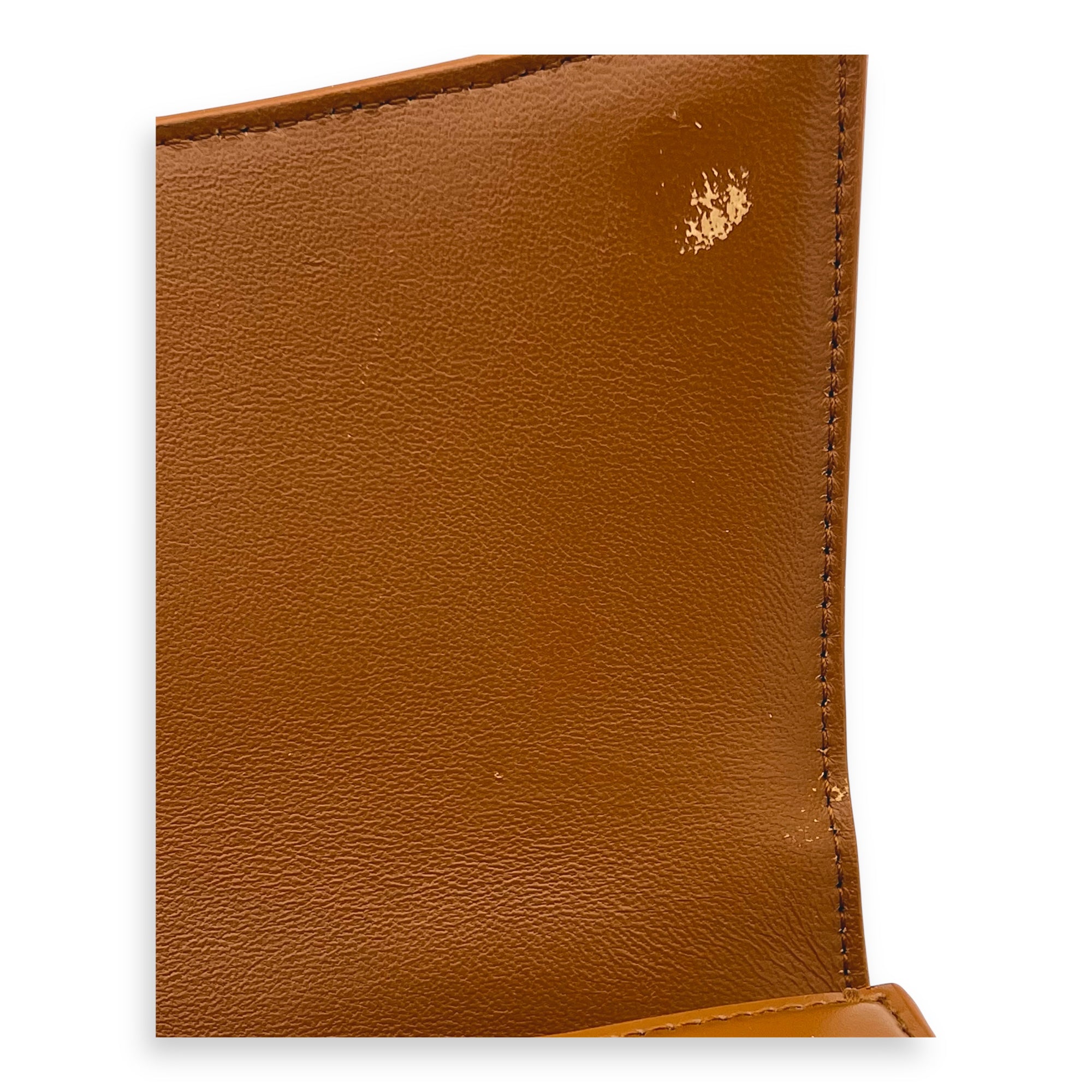 Hourglass Top Handle Bag Small Brown in Calfskin, Gold hardware - Image 14