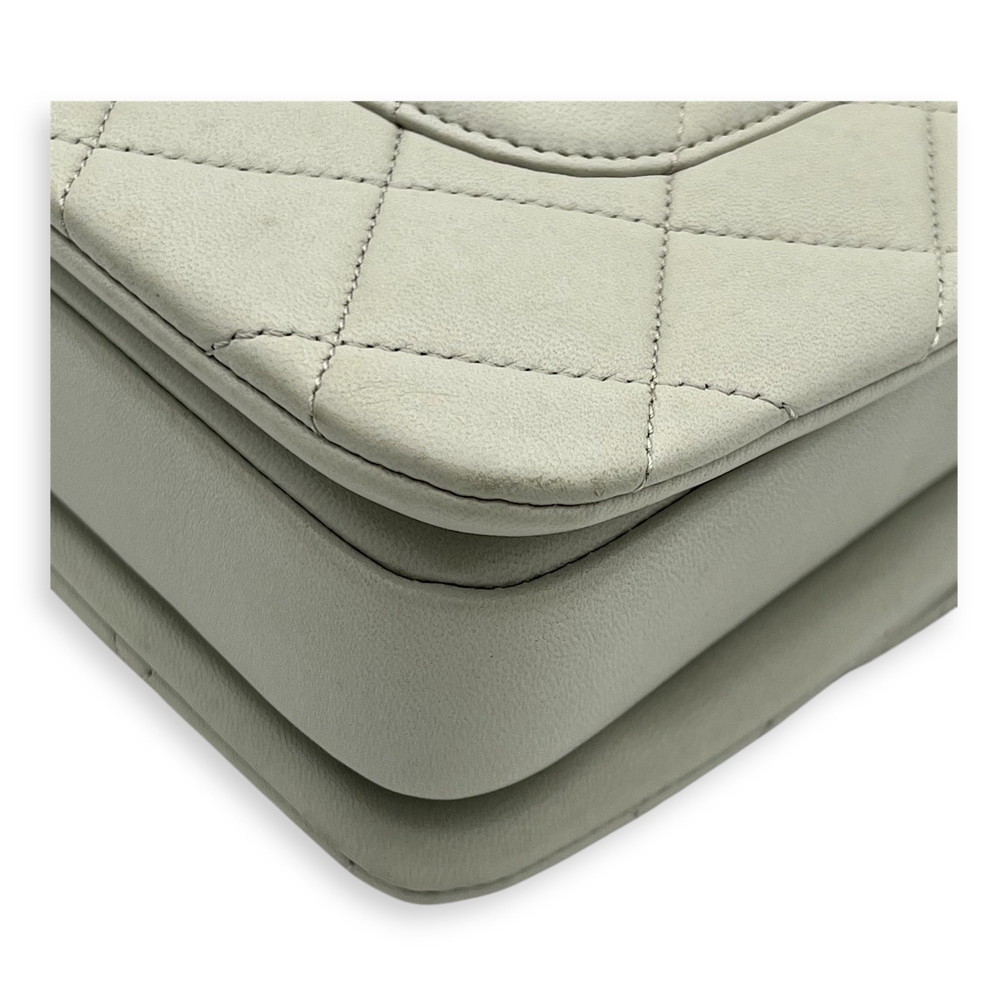 Trendy CC Top Handle Bag Blue in Lambskin, Gold hardware - Image 8